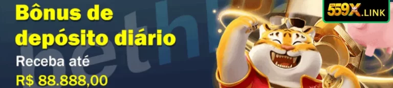 Bônus de Depósito Diário até R$88.888 no 559X Cassino